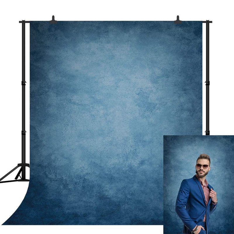 CapiSco 5X7FT Retro Abstract Light Blue Portrait Backdrop Photography Portrait Abstract Background for Newborn Baby Child Adult Portrait Mannequin Vinyl Backdrop Photo Studio Background SCO183A - Image 1